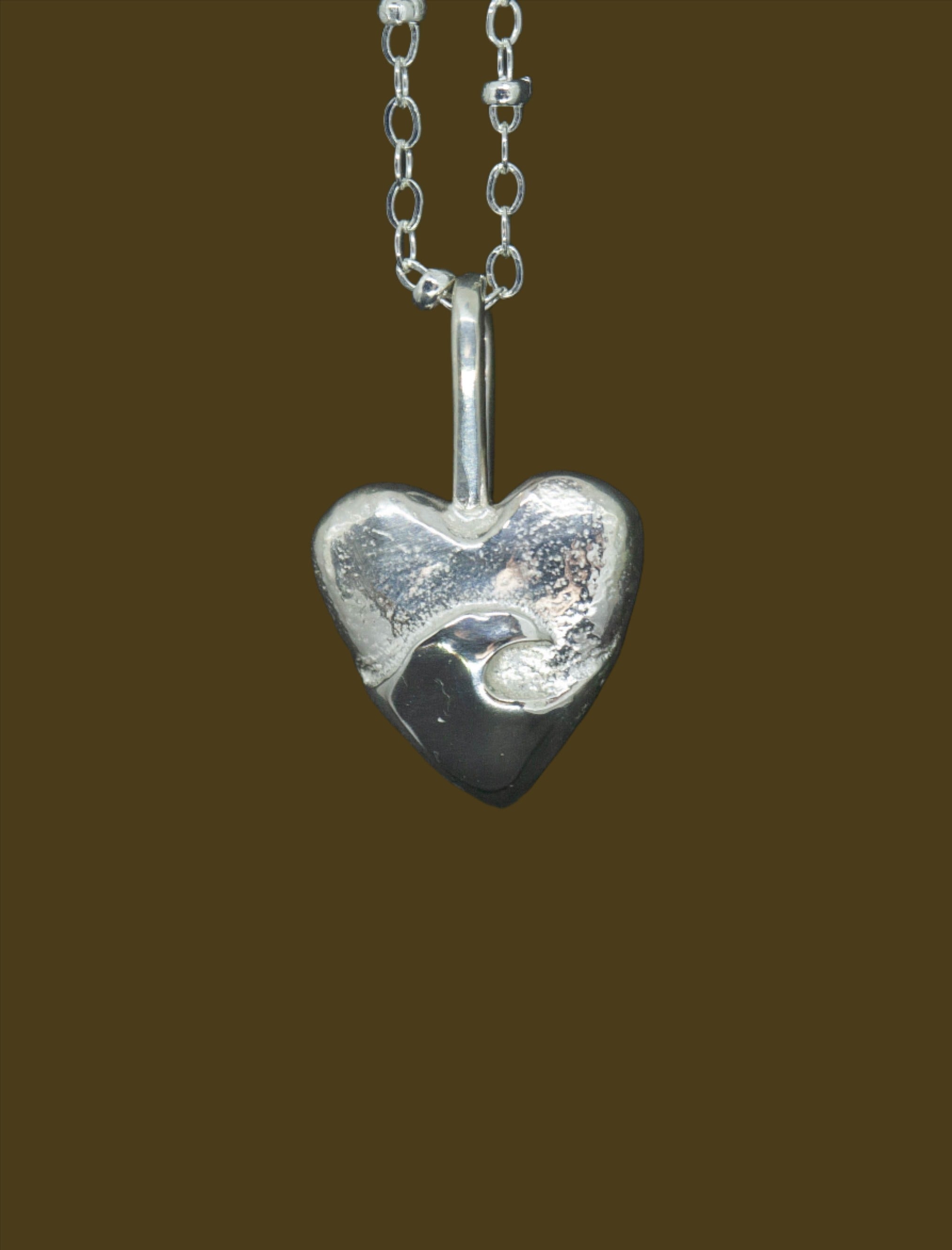 wave heart necklace