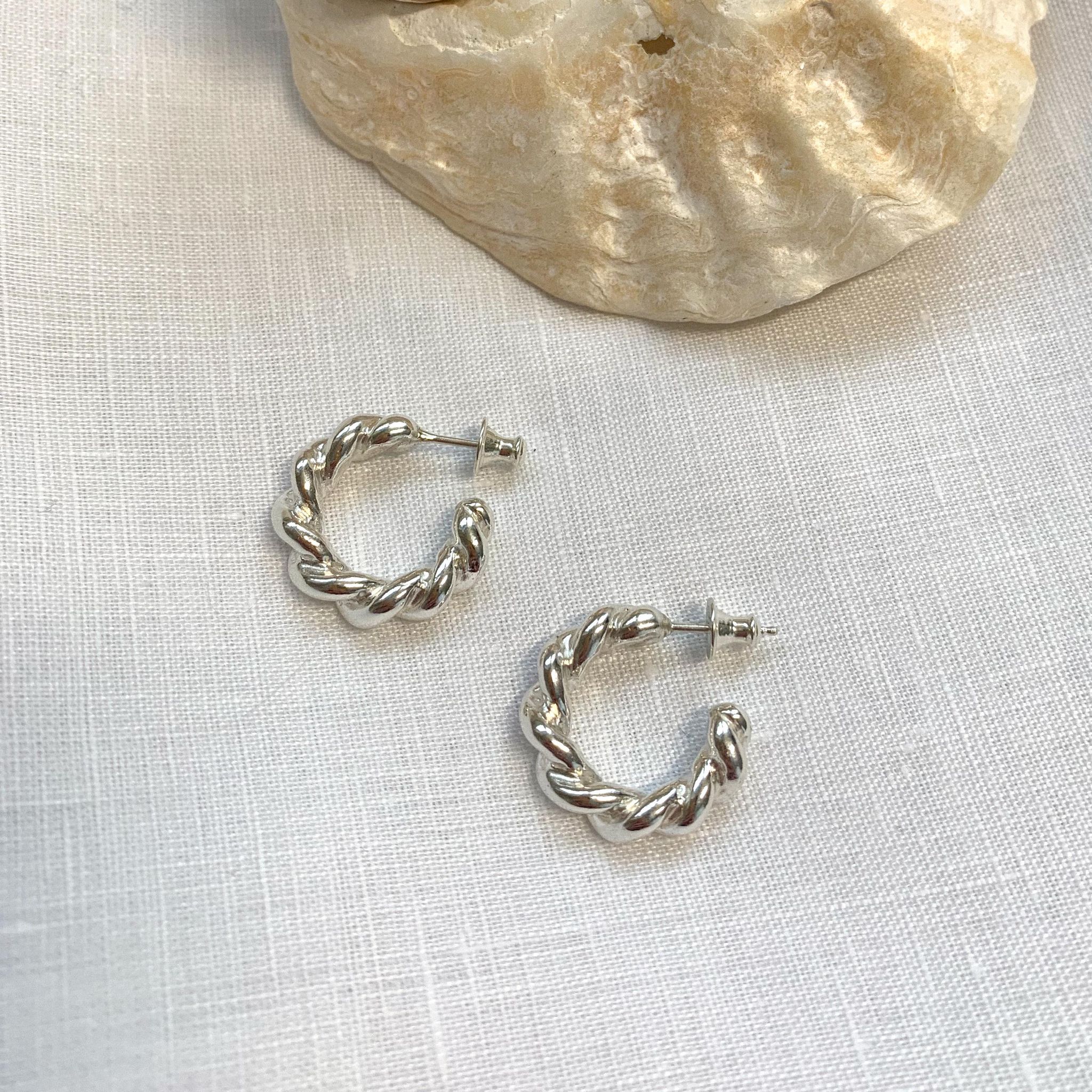 Boucles d'oreilles corde bateau