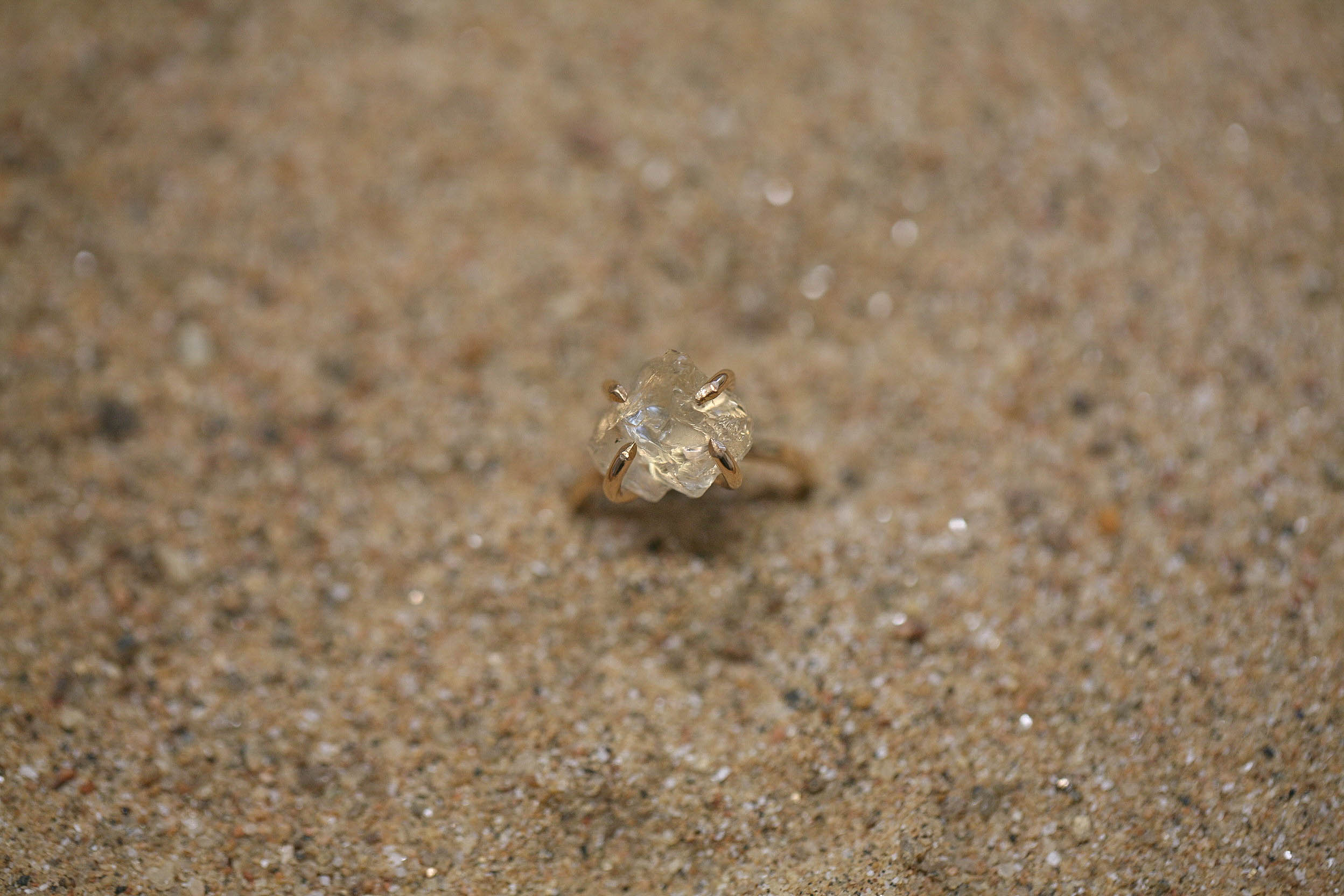Bague pierre de soleil d'Oregon taille 5