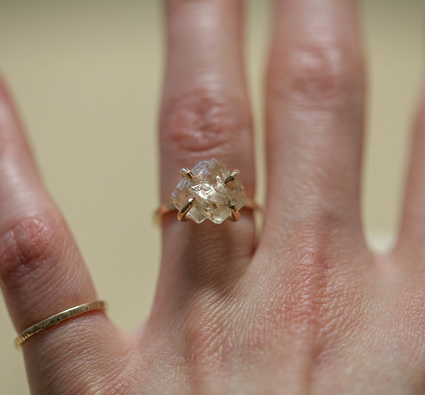 Bague pierre de soleil d'Oregon taille 5