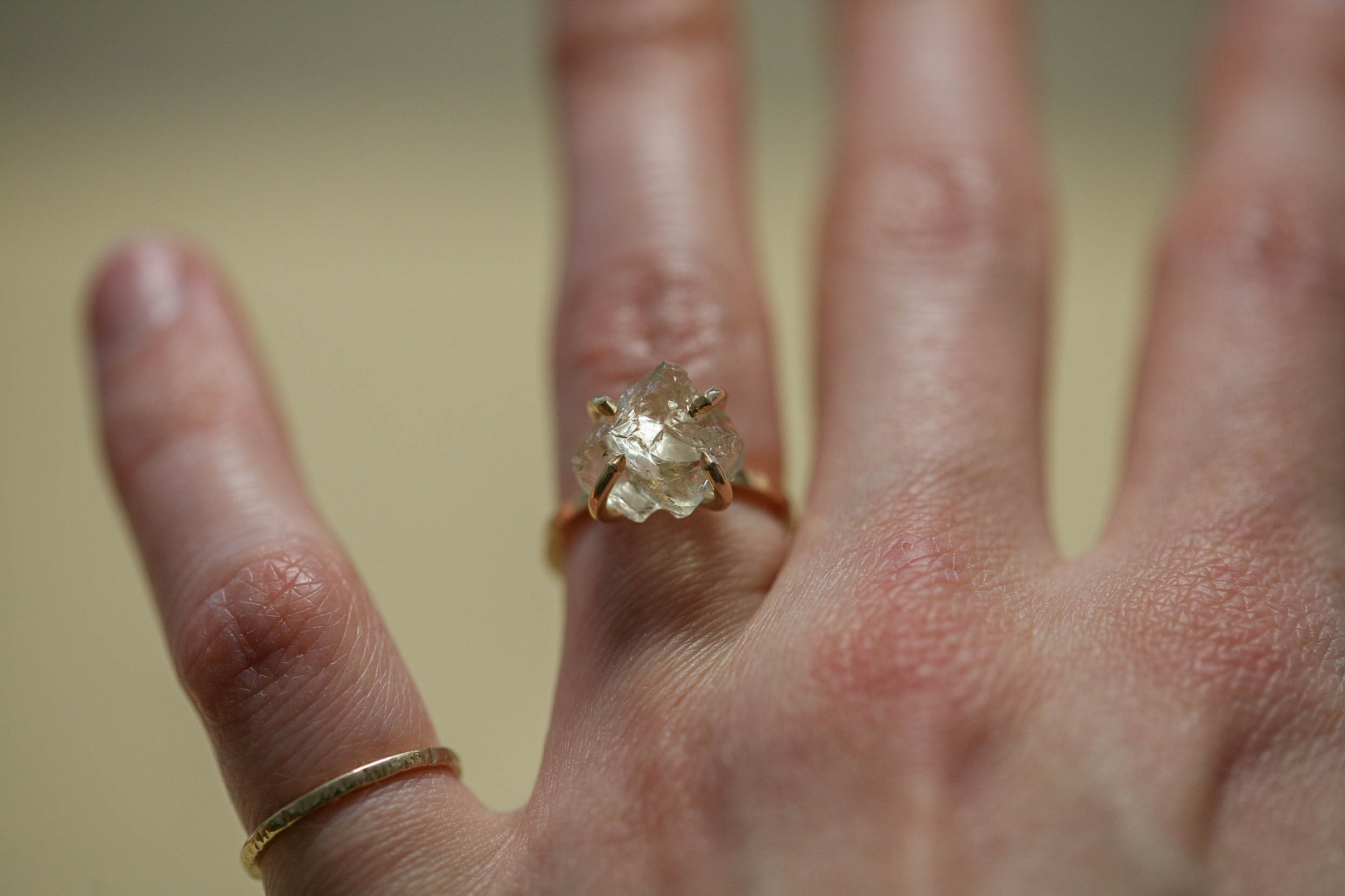 Bague pierre de soleil d'Oregon taille 5