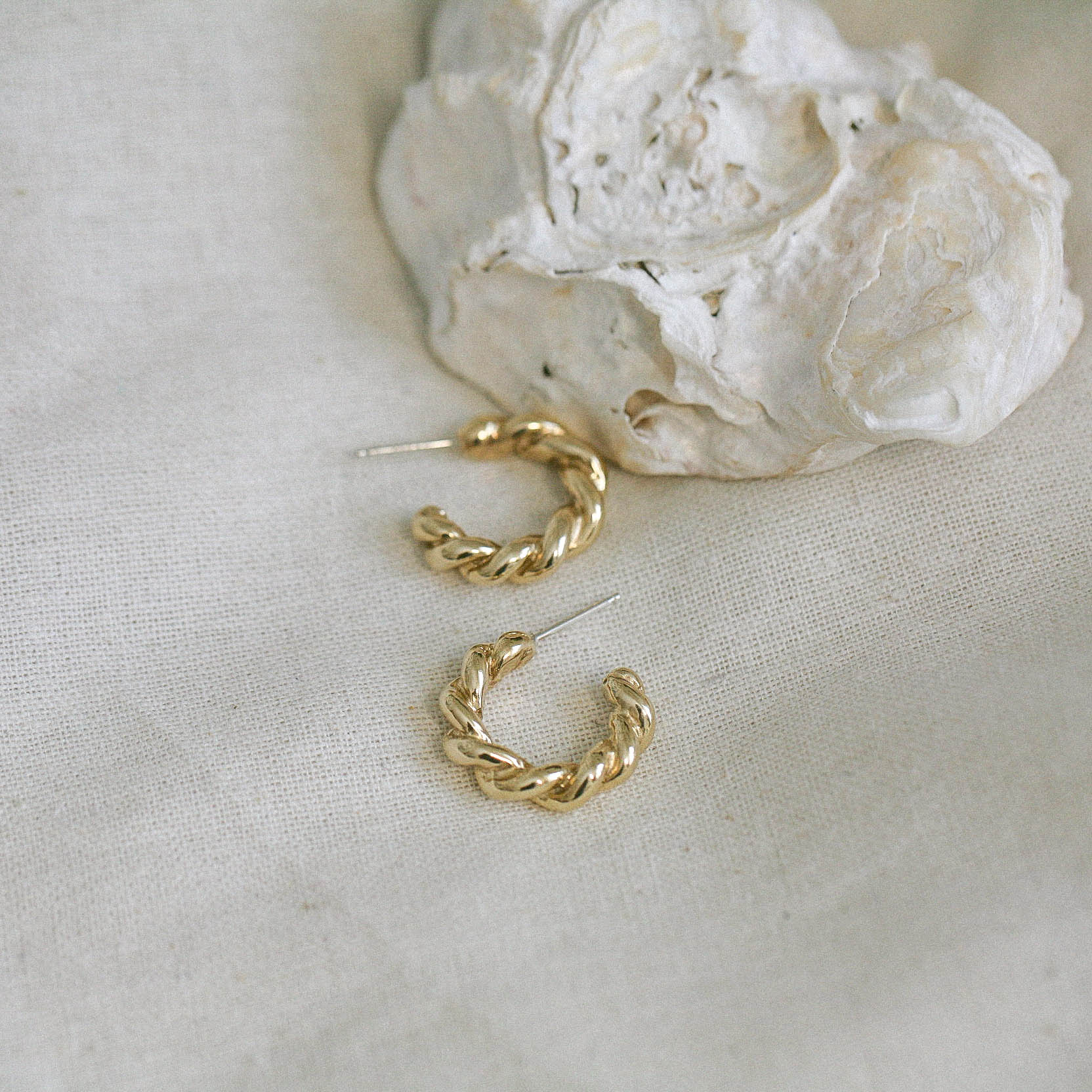 Boucles d'oreilles corde bateau