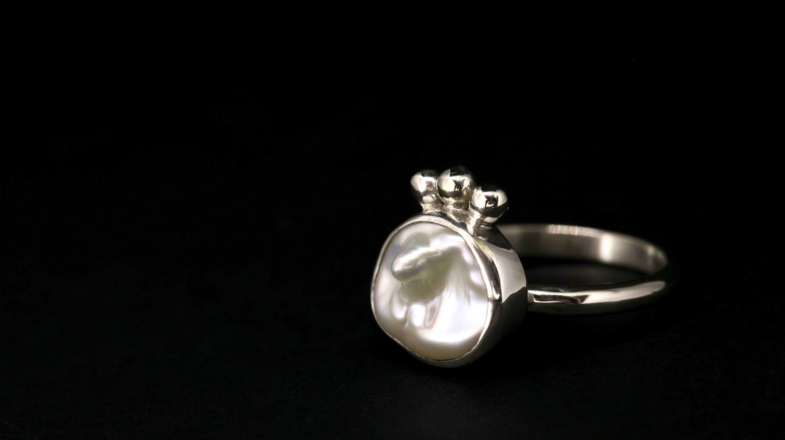 Bague perle Keshi TAILLE 8