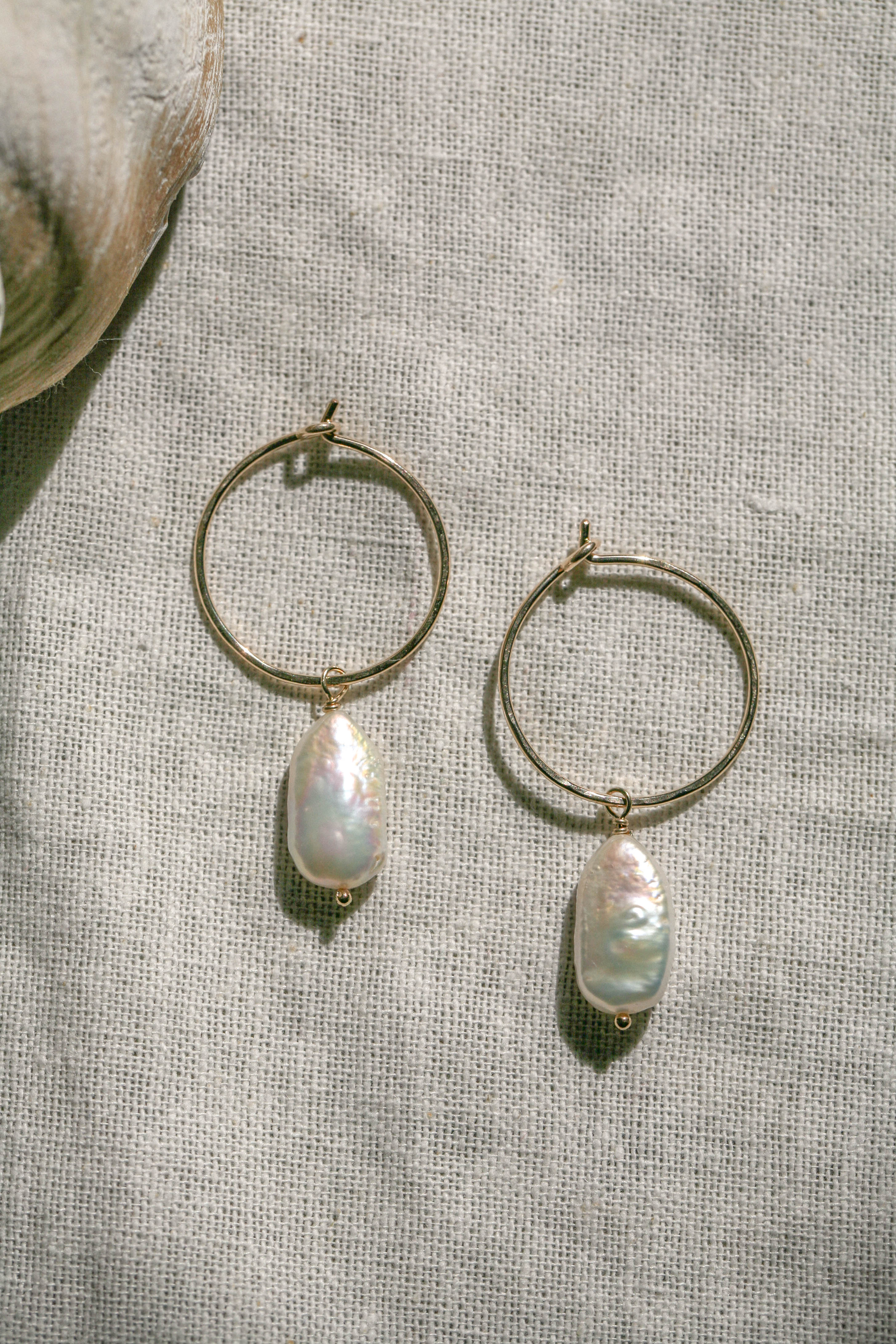Hoops and rectangle pearls