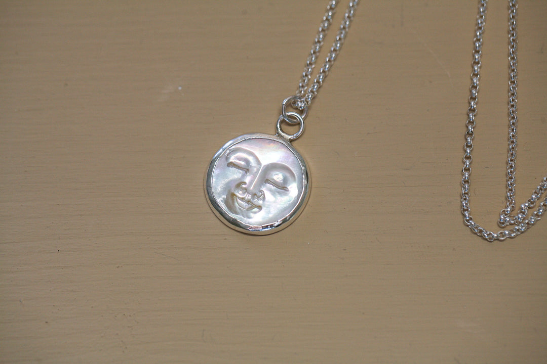 MOON mother of pearl necklace
