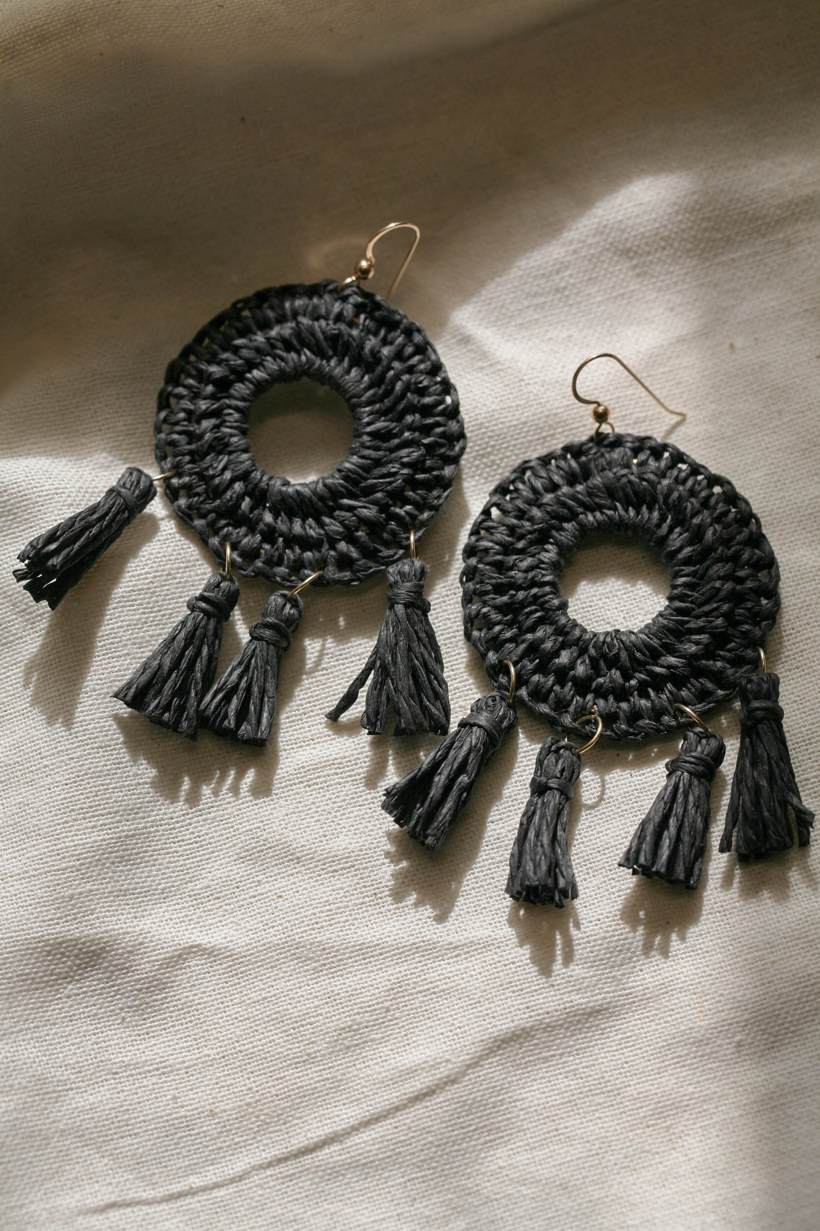 Raffia earrings